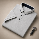Camisa Polo Masculina Cinza Mescla